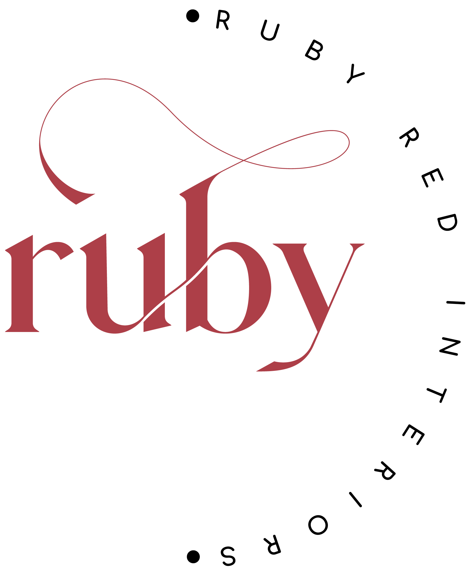 Ruby Red Interiors: Logo Circle Version